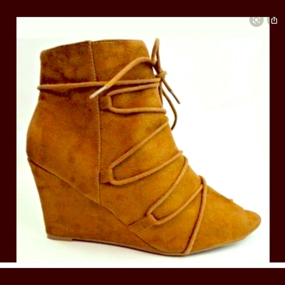 Wedge Peep Toe Bootie by Report